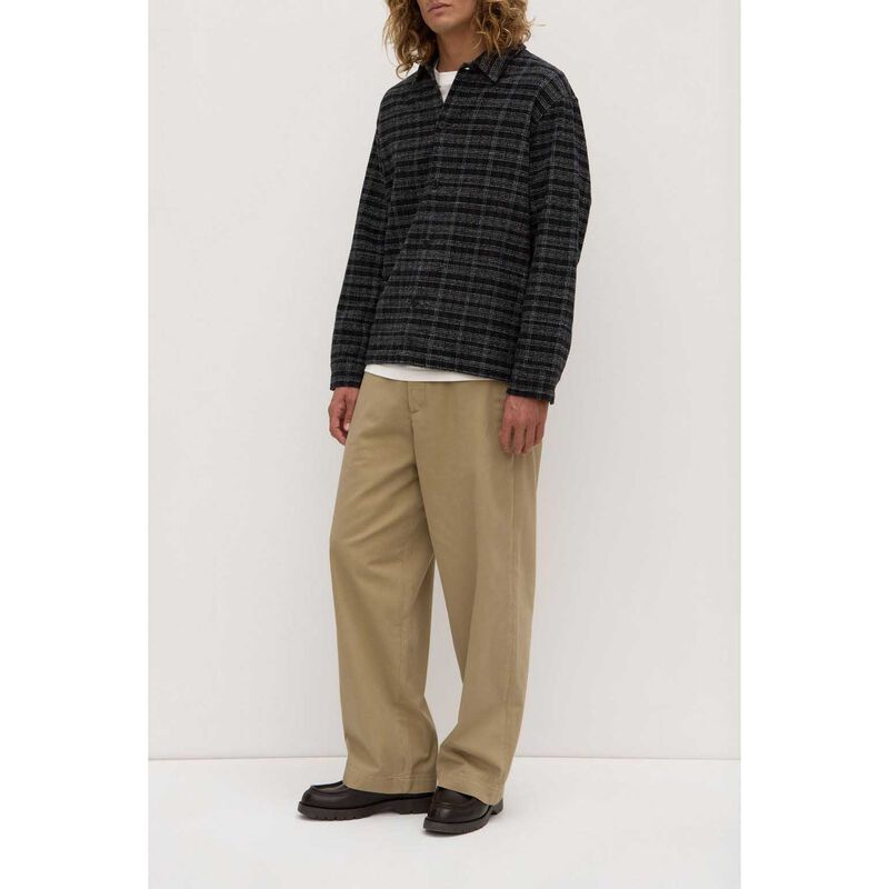 Assembly Label Tom Check Overshirt Black Olive image number 3